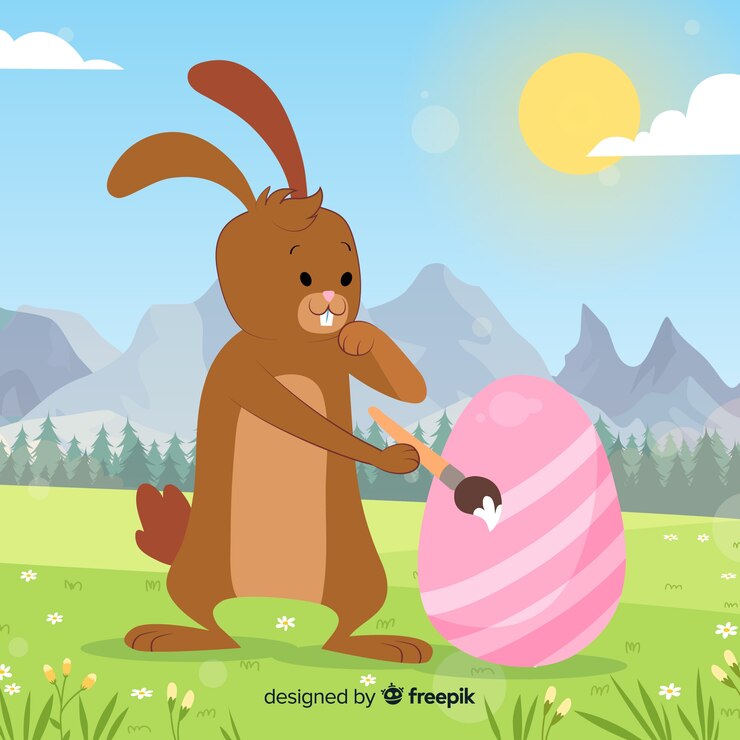 Vettore gratuito felice giorno di pasqua sfondo