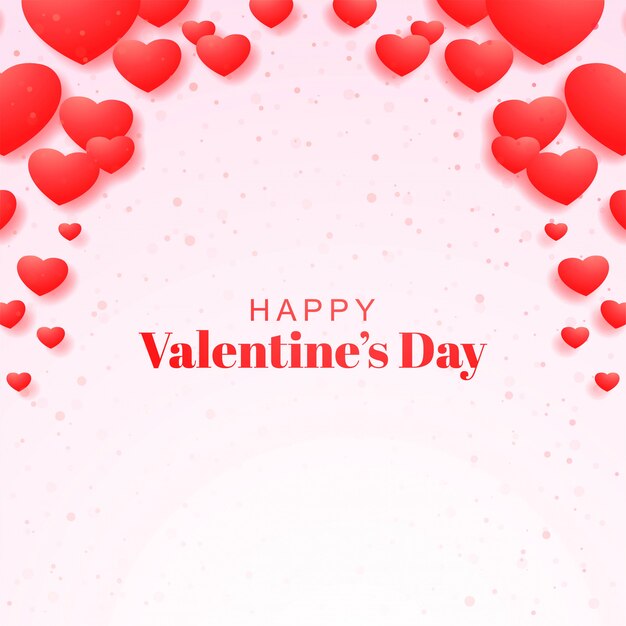 Felice giorno di San Valentino auguri con cuori