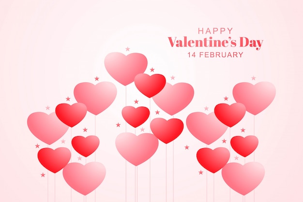 Felice giorno di San Valentino auguri con cuori