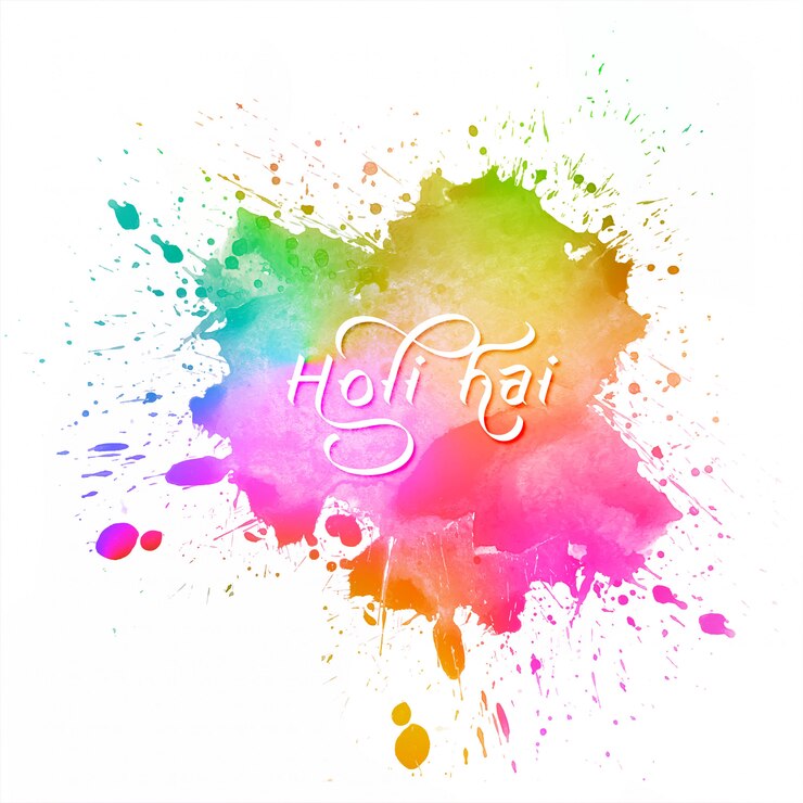 Vettore gratuito felice holi colorato festival indù