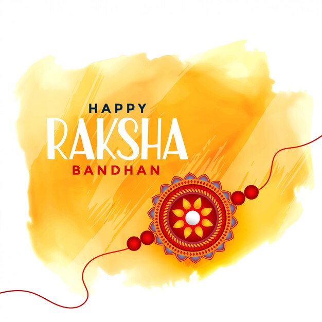 Felice raksha bandhan acquerello sfondo