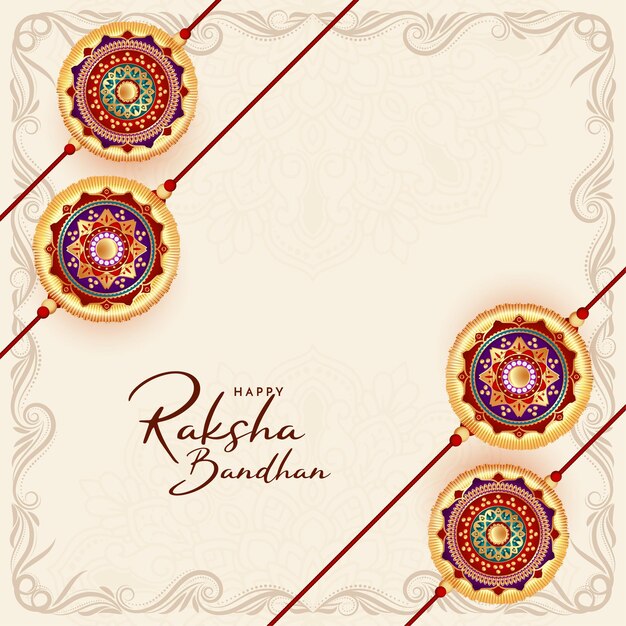 Felice Raksha Bandhan carta di festa culturale indù