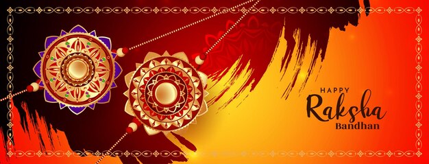 Felice Raksha Bandhan tradizionale festival celebrazione banner design