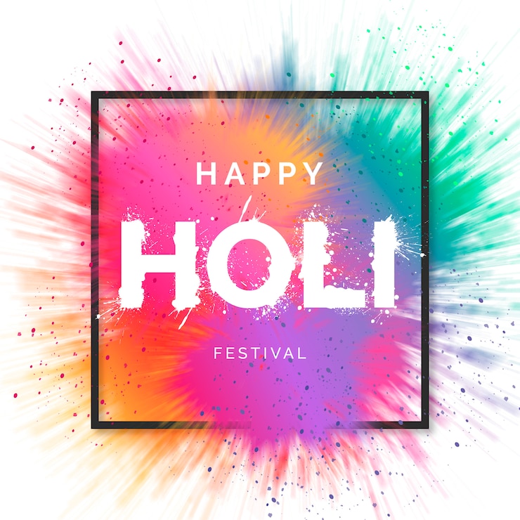 Vettore gratuito felice sfondo del festival di holi