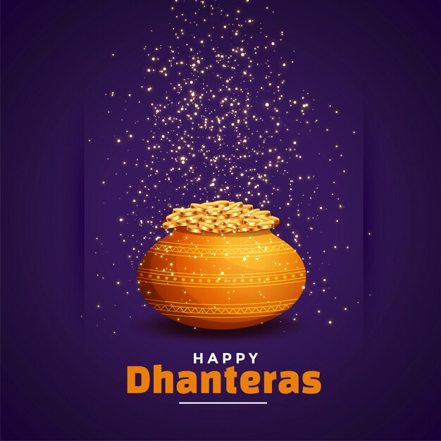 Felice sfondo di Dhanteras