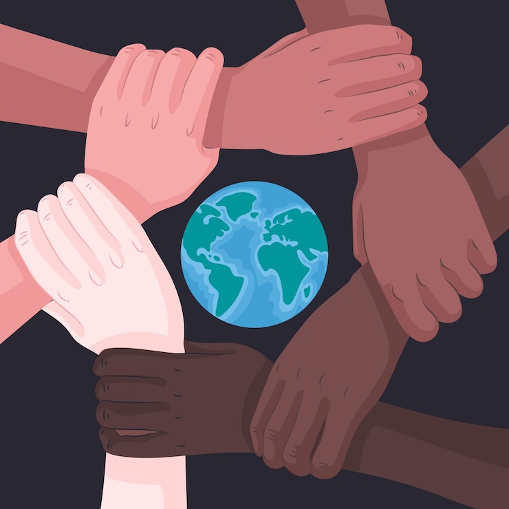 Vettore gratuito ferma il concetto di illustrazione del razzismo