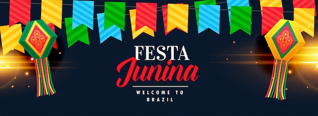 Festa junina celebrazione banner design