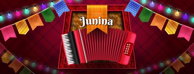 Festa junina celebrazione banner design