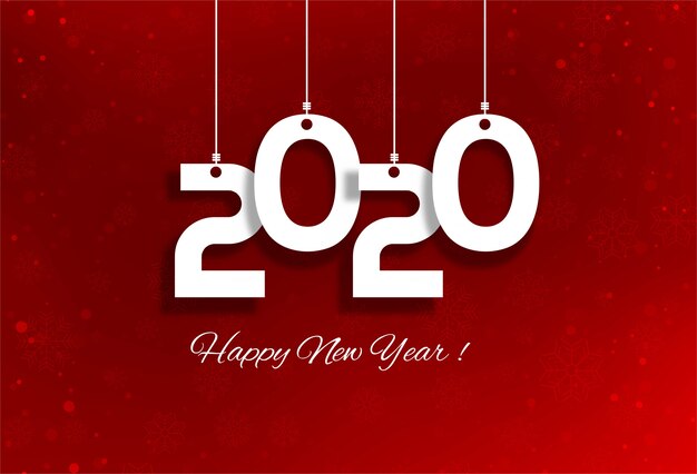 Festival del biglietto di auguri di felice anno nuovo 2020