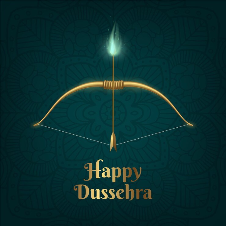 Vettore gratuito festival di dussehra realistico