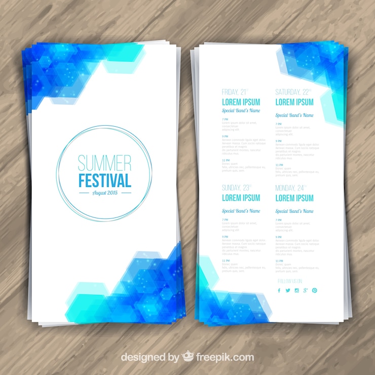 Vettore gratuito festival estivo volantino