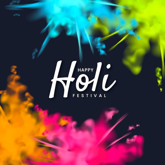 Festival holi di esplosione realistica