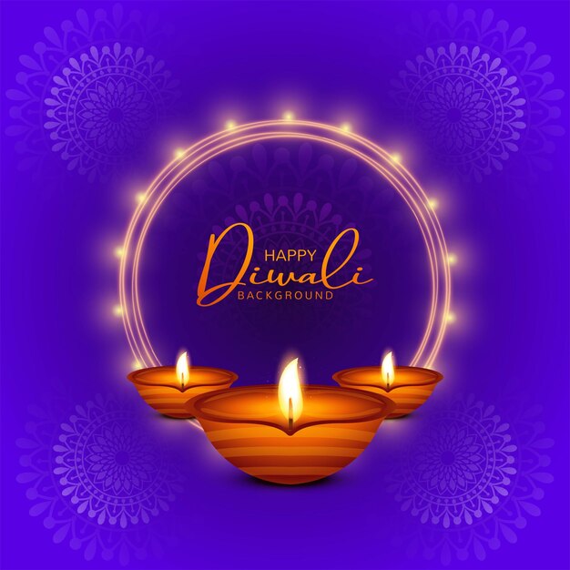 Festival religioso scintillante di diwali bellissimo sfondo di lampade