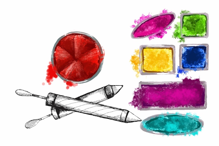 Vettore gratuito festival tradizionale indiano di holi dei colori celebrazione carta sfondo