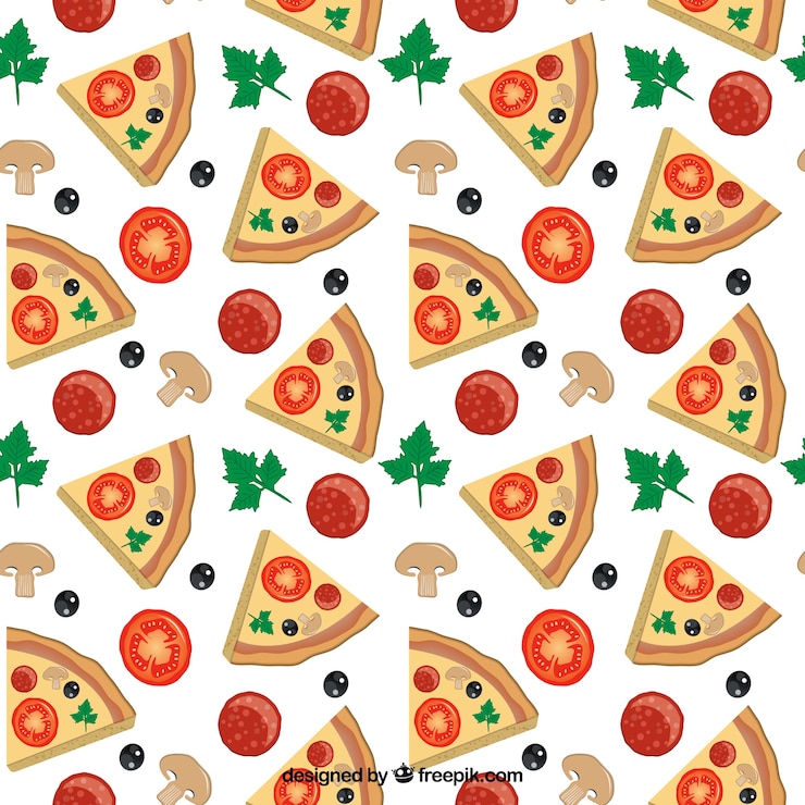 Vettore gratuito fette di pizza