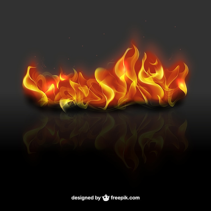 Vettore gratuito fiamme 3d fuoco