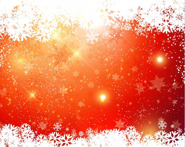 Vettore gratuito fiocchi di neve e stelle sfondo natale