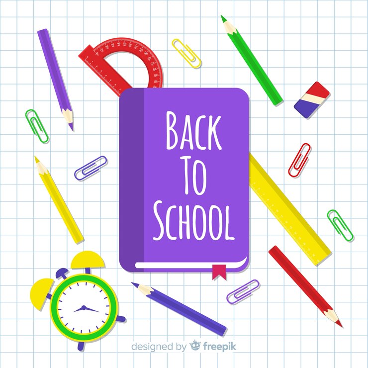 Vettore gratuito flat back to school background (ritorno alla scuola)