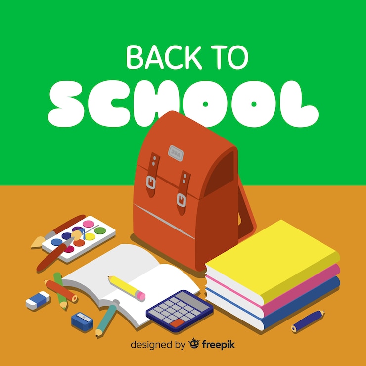 Vettore gratuito flat back to school background (ritorno alla scuola)