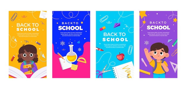 Flat back to school raccolta di storie su instagram