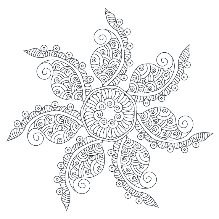 Vettore gratuito floral background manadala