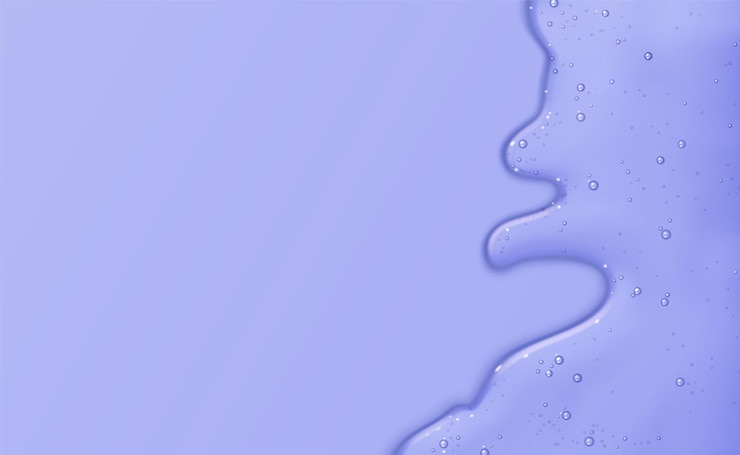 Vettore gratuito flusso di gel liquido su sfondo blu