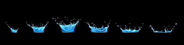 Foglio sprite di animazione della sequenza di spruzzi d'acqua.