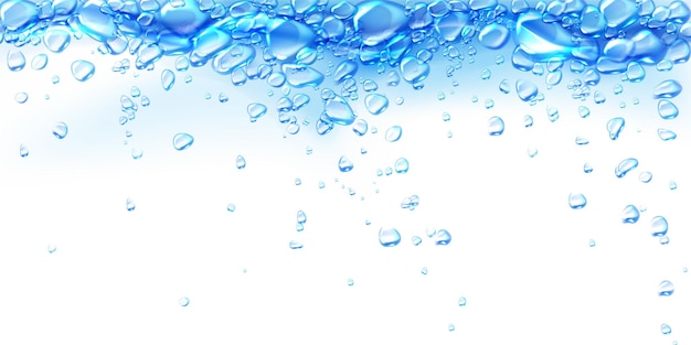 Fondo astratto dell'acqua bollente con le bolle d'aria
