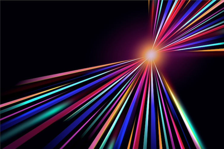 Vettore gratuito fondo astratto di concetto del sole delle luci al neon