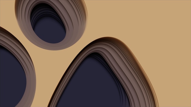 Fondo astratto di vettore 3D con la forma del taglio della carta. Arte di intaglio colorato. Paesaggio del canyon dell'antilope del mestiere di carta con colori sfumati. Design minimalista per presentazioni aziendali, volantini.