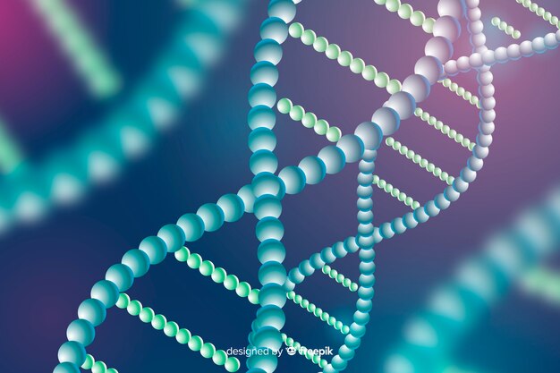 Fondo astratto scuro della struttura del DNA