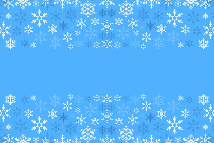 Vettore gratuito fondo blu del bordo del fiocco di neve di design piatto
