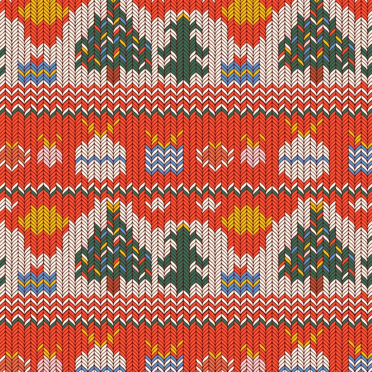 Vettore gratuito fondo brutto modello maglione disegnato a mano per la celebrazione della stagione natalizia