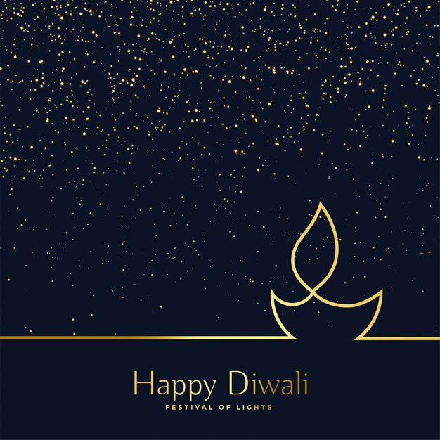 Fondo creativo di diwali diya della linea arte