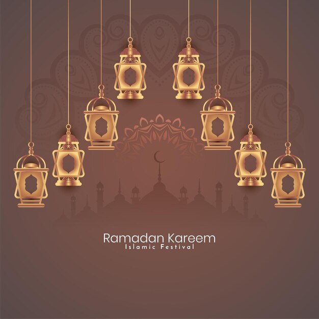 Fondo decorativo di celebrazione di festival islamico di Ramadan Kareem