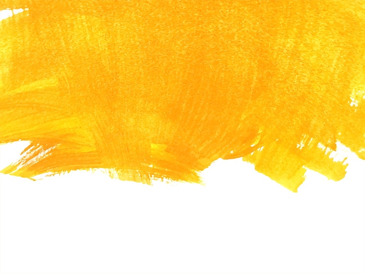 Vettore gratuito fondo decorativo di disegno del colpo della spazzola dell'acquerello giallo