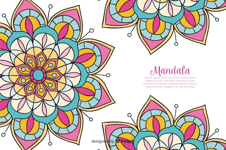 Vettore gratuito fondo decorativo disegnato a mano della mandala