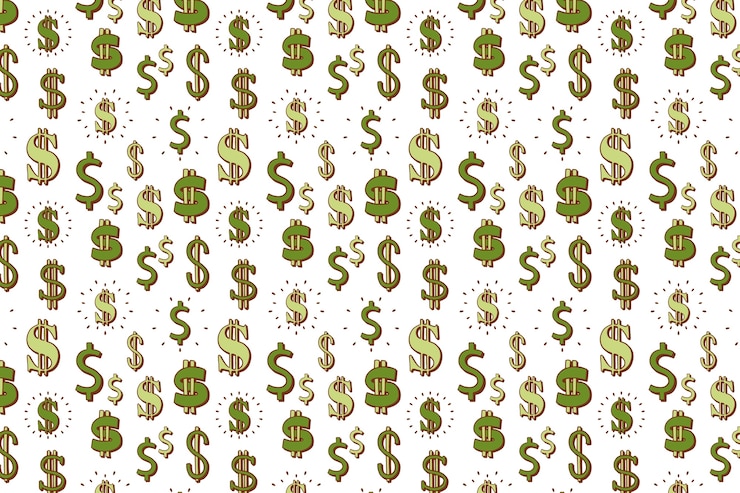 Vettore gratuito fondo del modello del segno del dollaro