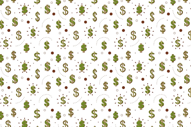 Vettore gratuito fondo del modello del segno del dollaro