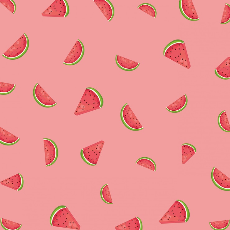 Vettore gratuito fondo del modello della frutta di rosa dell'anguria