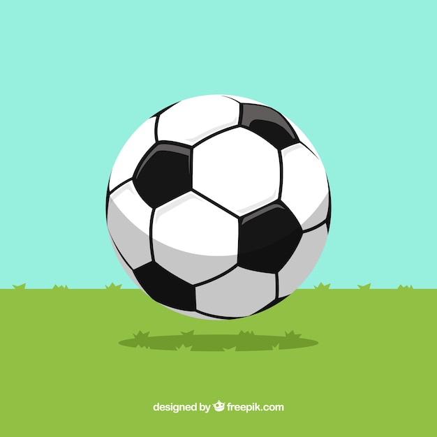 Fondo del pallone da calcio in stile piano