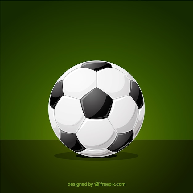 Fondo del pallone da calcio in stile piano