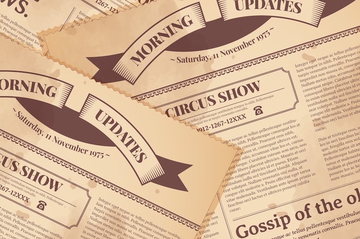 Vettore gratuito fondo del vecchio giornale disegnato a mano