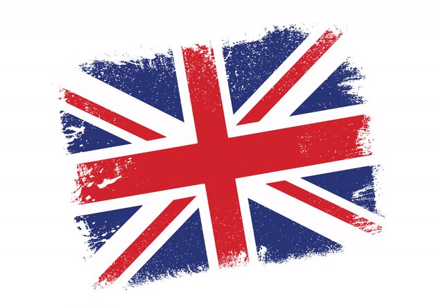 Fondo della bandiera di Union Jack di lerciume