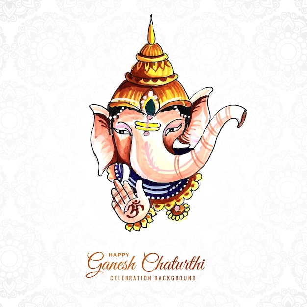 Fondo della carta del festival indiano di Lord Ganesh Chaturthi