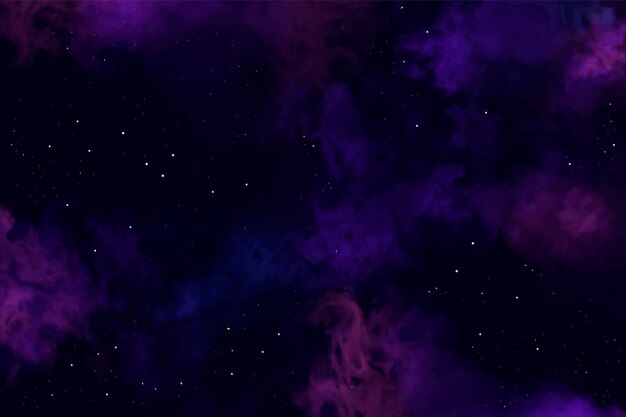 Fondo della galassia dell'acquerello con le stelle