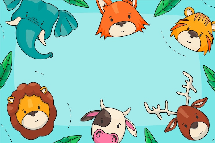 Vettore gratuito fondo della giornata mondiale degli animali disegnato a mano con gli animali