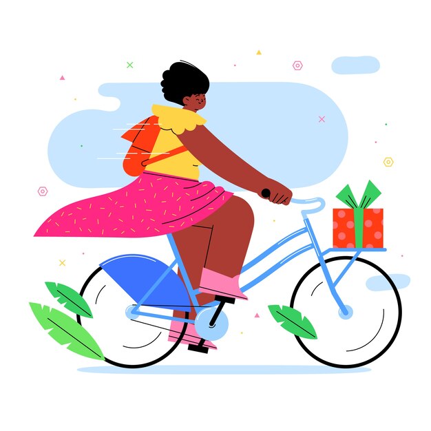 Fondo della giornata mondiale della bicicletta disegnato a mano