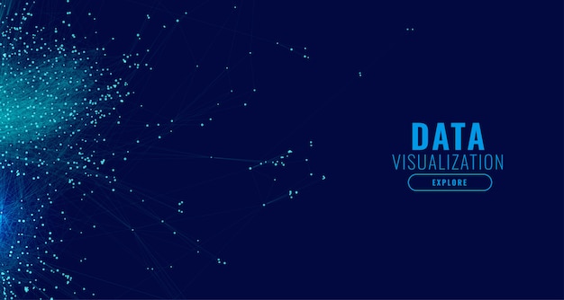 Fondo di concetto del diagramma della maglia di visualizzazione di grandi dati