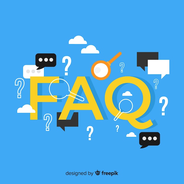 Fondo di concetto di faq piatto